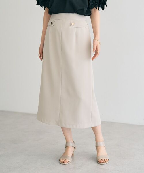 YECCA VECCA（イェッカヴェッカ）の「ポケットデザインナロースカート（スカート・レディース・ライトベージュ/テラコッタ/ブラック・S/M）」の16枚目の写真