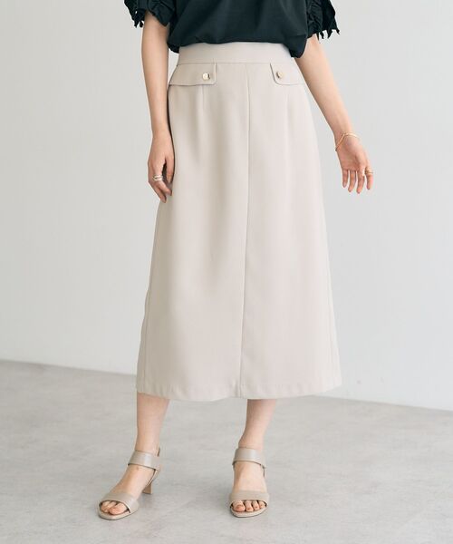 YECCA VECCA（イェッカヴェッカ）の「ポケットデザインナロースカート（スカート・レディース・ライトベージュ/テラコッタ/ブラック・S/M）」の15枚目の写真