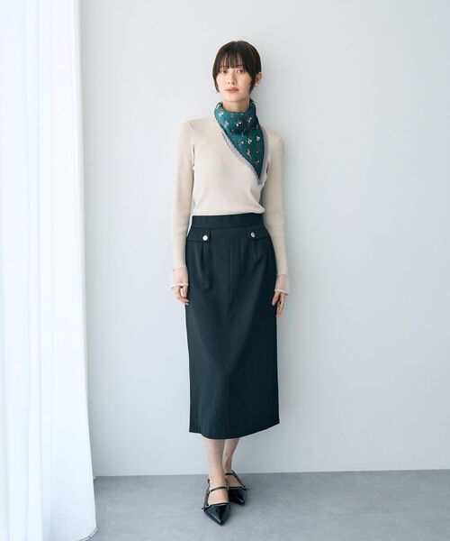 YECCA VECCA（イェッカヴェッカ）の「ポケットデザインナロースカート（スカート・レディース・ライトベージュ/テラコッタ/ブラック・S/M）」の21枚目の写真