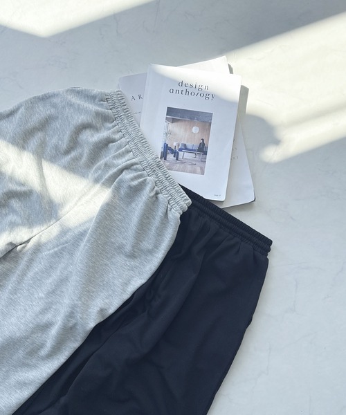 AS KNOW AS plus(アズノゥアズプラス)の「♪ゆるっとシルエット 裾ドロスト付き らくちんスウェットパンツ(スウェットパンツ・レディース・ブラック/杢グレー/ブラック系1/グレー系1・FREE)」の15枚目の写真