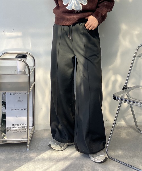 AS KNOW AS plus(アズノゥアズプラス)の「♪ゆるっとシルエット 裾ドロスト付き らくちんスウェットパンツ(スウェットパンツ・レディース・ブラック/杢グレー/ブラック系1/グレー系1・FREE)」の21枚目の写真