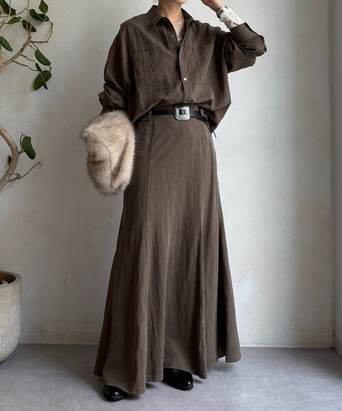 セットアップ対応】ピグメントライクフレアスカート（スカート