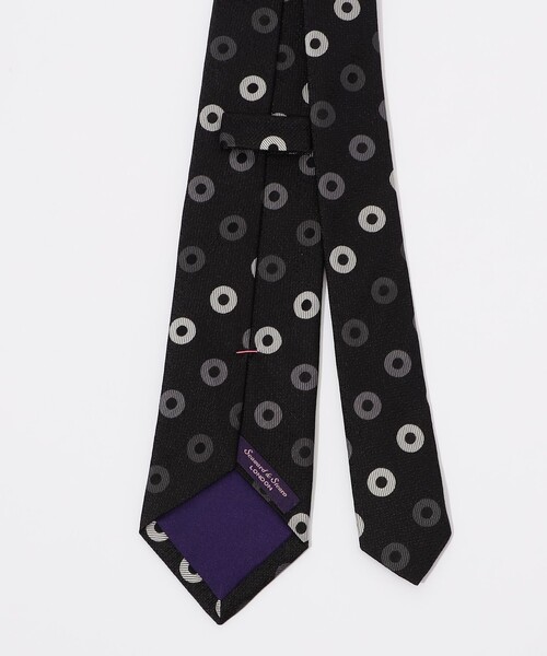 Seaward&stearn(シーワードスターン)の「Seaward & Stearn シルクジャガード ドット柄ネクタイ(ネクタイ・メンズ・ブラック系その他・FREE)」の3枚目の写真
