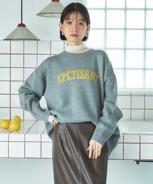 Doux archives（ドゥアルシーヴ）の「カレッジロゴニットプルオーバー（ニット/セーター）」