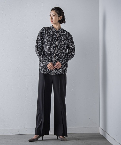 la.f…（ラエフ）の「【WEB限定】デニム見えシャンブレーワイドパンツ≪洗濯機で洗える≫（その他パンツ・レディース・ネイビー/ブラック・7号/9号/11号）」の6枚目の写真