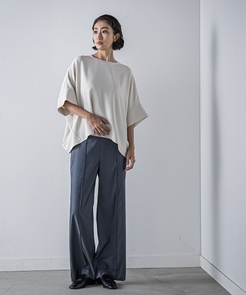 la.f…（ラエフ）の「【WEB限定】デニム見えシャンブレーワイドパンツ≪洗濯機で洗える≫（その他パンツ・レディース・ネイビー/ブラック・7号/9号/11号）」の16枚目の写真