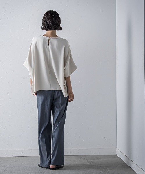 la.f…（ラエフ）の「【WEB限定】デニム見えシャンブレーワイドパンツ≪洗濯機で洗える≫（その他パンツ・レディース・ネイビー/ブラック・7号/9号/11号）」の18枚目の写真