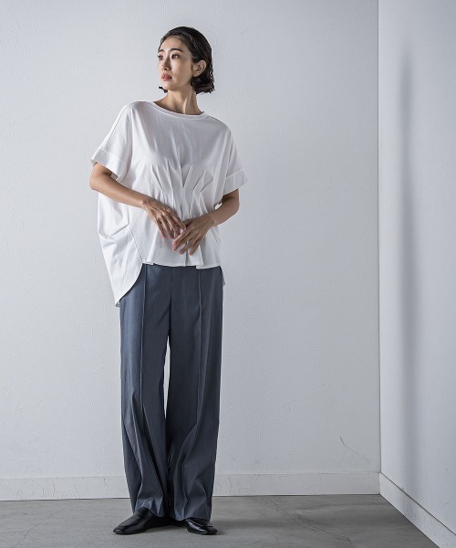 la.f…（ラエフ）の「【WEB限定】デニム見えシャンブレーワイドパンツ≪洗濯機で洗える≫（その他パンツ・レディース・ネイビー/ブラック・7号/9号/11号）」の19枚目の写真