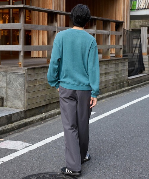 PENNEYS（ぺニーズ）の「PENNEYS/ペニーズ 別注 THE FOX ロゴワンポイント刺繍 ヴィンテージ加工 ヘビーワッフルクルーネックプルオーバー（Tシャツ/カットソー・レディース・ブラック/ブラウン/グレー/ブルー系/ネイビー/ワイン/カーキ/アイボリー・S/L/M）」の16枚目の写真