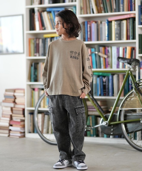DC（ディーシー）の「DC/ディーシー 25 KD PLAY TIME LS キッズ ロンT YLT254520（Tシャツ/カットソー・キッズ・ブラック/ベージュ/ホワイト・100cm/110cm/120cm/130cm/140cm/150cm/160cm）」の7枚目の写真