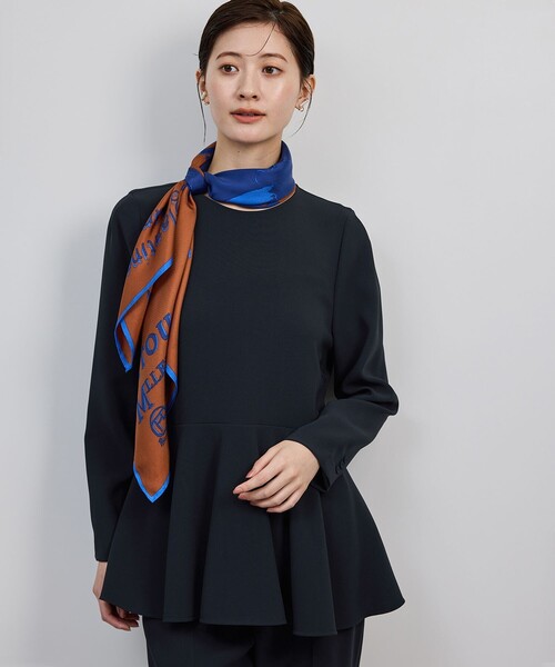 ROPE'（ロペ）の「トリアセダブルクロス デザインブラウス/イージーケア・セットアップ対応・25AW（シャツ/ブラウス・レディース・ネイビー・38/36）」の7枚目の写真