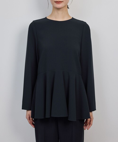 ROPE'（ロペ）の「トリアセダブルクロス デザインブラウス/イージーケア・セットアップ対応・25AW（シャツ/ブラウス・レディース・ネイビー・38/36）」の8枚目の写真