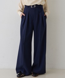 EMMA　ROUGE VIF（エマルージュヴィフ）の「【新色登場】【一部店舗限定】【3サイズ展開】ベルト付きハイウエストタックパンツ（スラックス）」