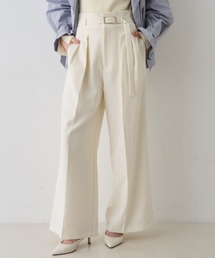 EMMA　ROUGE VIF（エマルージュヴィフ）の「【新色登場】【一部店舗限定】【3サイズ展開】ベルト付きハイウエストタックパンツ（スラックス）」