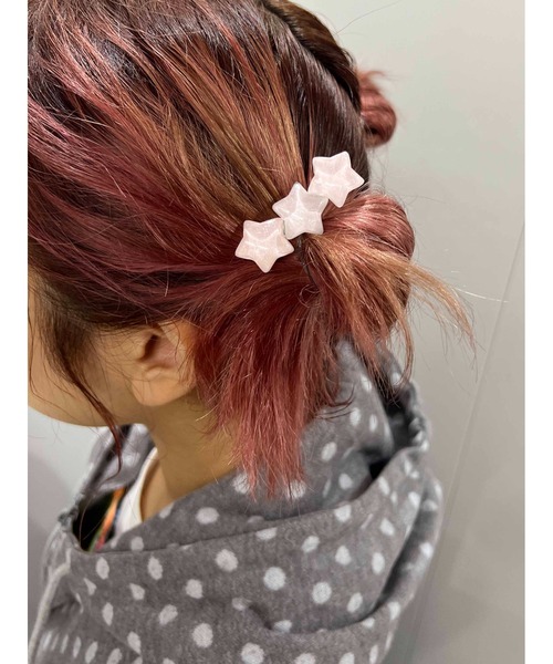 WC(ダブル シー)の「《2点セット》スタークリップセット(バレッタ/ヘアクリップ・レディース・ブルー/ピンク・FREE)」の1枚目の写真