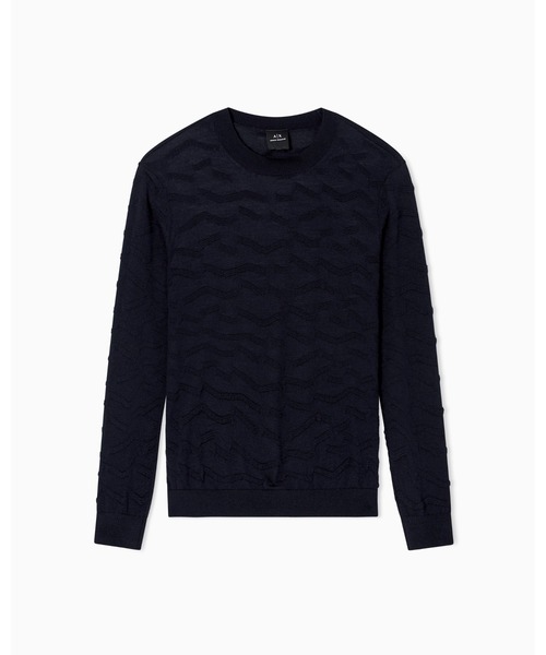 ARMANI EXCHANGE(アルマーニエクスチェンジ)の「【A|X アルマーニ エクスチェンジ】CL ジオメトリックパターン ニットプルオーバー(ニット/セーター・メンズ・ダークネイビー/グレー系その他・LARGE/X-SMALL/X-LARGE/SMALL/MEDIUM)」の6枚目の写真