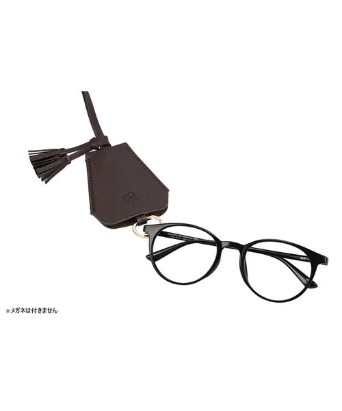 Zoff（ゾフ）の「メガネ・サングラス ストラップ  ｜【レザー調】 落下・ズレ防止 眼鏡チェーン グラスホルダー 首掛け 置き忘れ防止 ギフト 鍵ストラップ ギフト｜Zoff（メガネ・レディース・ダークブラウン/ブラック・FREE）」の5枚目の写真