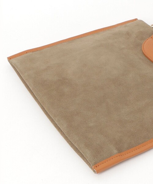 セール】スエード配色底マチ立体ショルダーバッグ（ショルダーバッグ