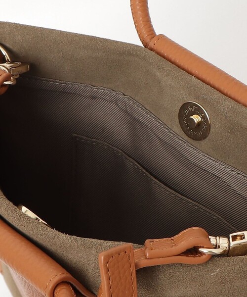 fredy emue（フレディエミュ）の「スエード配色底マチ立体ショルダーバッグ（ショルダーバッグ・レディース・ブラウン/オリーブ・FREE）」の4枚目の写真