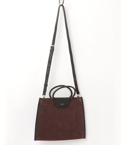 fredy emue（フレディエミュ）の「スエード配色底マチ立体ショルダーバッグ（ショルダーバッグ・レディース・ブラウン/オリーブ・FREE）」の3枚目の写真