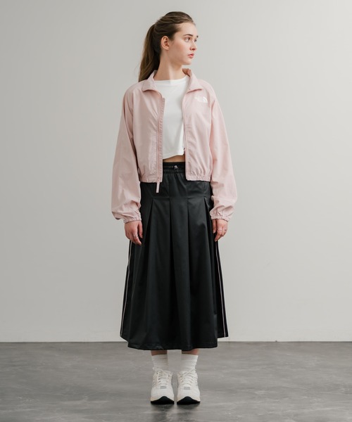 半人前韓国限定☆新品・未使用ノースフェイス　サテンフレアスカート　Mサイズ セール】日本未展開モデル THE NORTH FACE ザ・ノースフェイス WHITE