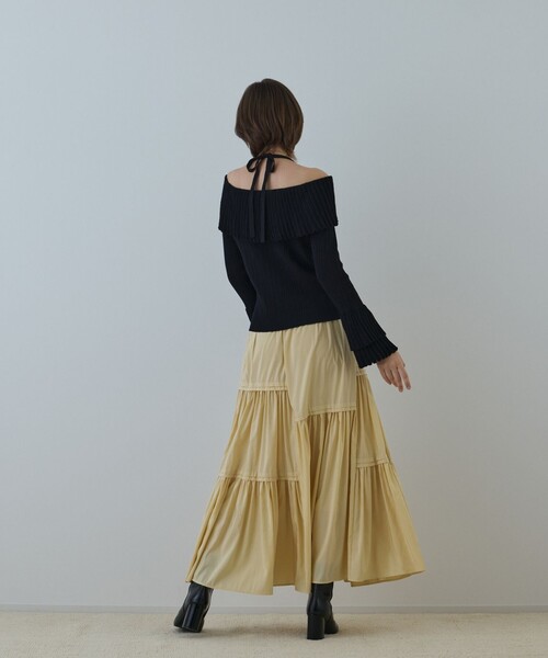 GRACE CONTINENTAL(グレースコンチネンタル)の「ティアードロングスカート(スカート・レディース・ブラック/イエロー・36/38)」の22枚目の写真