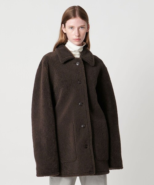 Steven Alan（スティーブンアラン）の「＜Steven Alan＞ムートン リバーシブル ブルゾン（その他アウター・レディース・ブラウン系/ダークブラウン・S/M）」の9枚目の写真