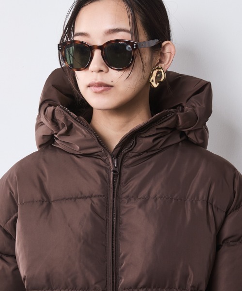 CHIC STYLE(シックスタイル)の「中綿ファイバーダウンフーディブルゾン<大きいサイズ有>シックスタイル(ダウンジャケット/コート・レディース・ブラック/ブラウン・L/M/5L/4L/3L/LL)」の14枚目の写真
