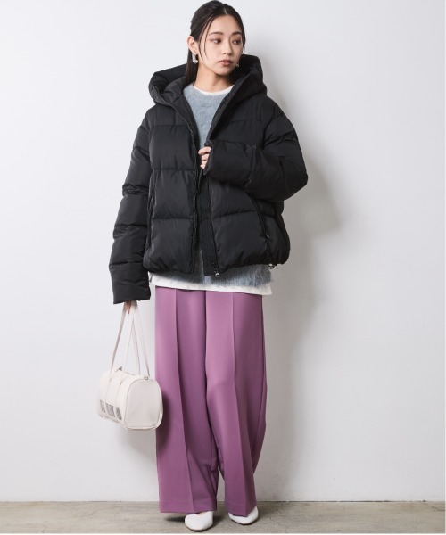 CHIC STYLE(シックスタイル)の「中綿ファイバーダウンフーディブルゾン<大きいサイズ有>シックスタイル(ダウンジャケット/コート・レディース・ブラック/ブラウン・L/M/5L/4L/3L/LL)」の19枚目の写真