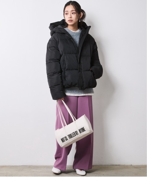 CHIC STYLE(シックスタイル)の「中綿ファイバーダウンフーディブルゾン<大きいサイズ有>シックスタイル(ダウンジャケット/コート・レディース・ブラック/ブラウン・L/M/5L/4L/3L/LL)」の20枚目の写真