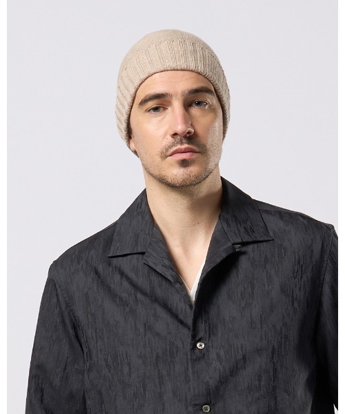 wjk（ダヴルジェイケイ）の「comfy 2-way knit watch（ニットキャップ/ビーニー・メンズ・ブラック/チャコールグレー/ベージュ・FREE）」の6枚目の写真