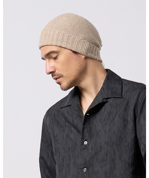 wjk（ダヴルジェイケイ）の「comfy 2-way knit watch（ニットキャップ/ビーニー・メンズ・ブラック/チャコールグレー/ベージュ・FREE）」の7枚目の写真