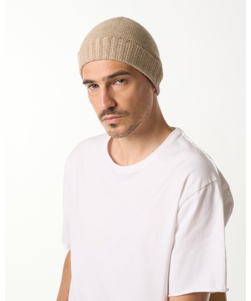 wjk（ダヴルジェイケイ）の「comfy 2-way knit watch（ニットキャップ/ビーニー・メンズ・ブラック/チャコールグレー/ベージュ・FREE）」の9枚目の写真