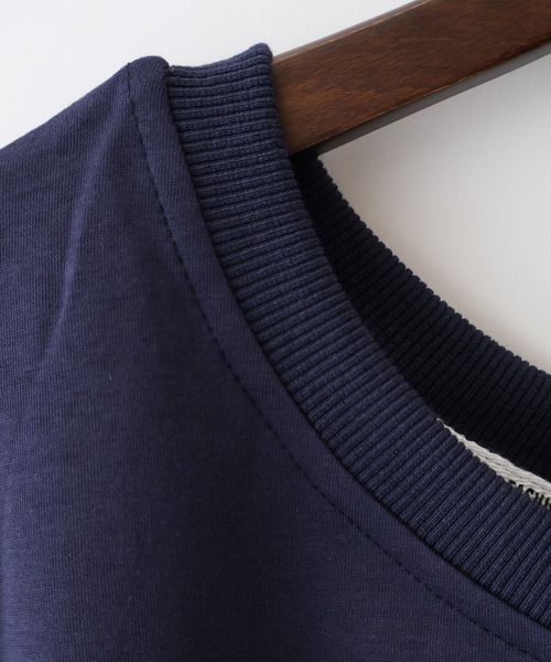 SpRay（スプレイ）の「チェックレイヤードオフショルトップス（スウェット・レディース・ブラック/ネイビー/グレー・FREE）」の7枚目の写真