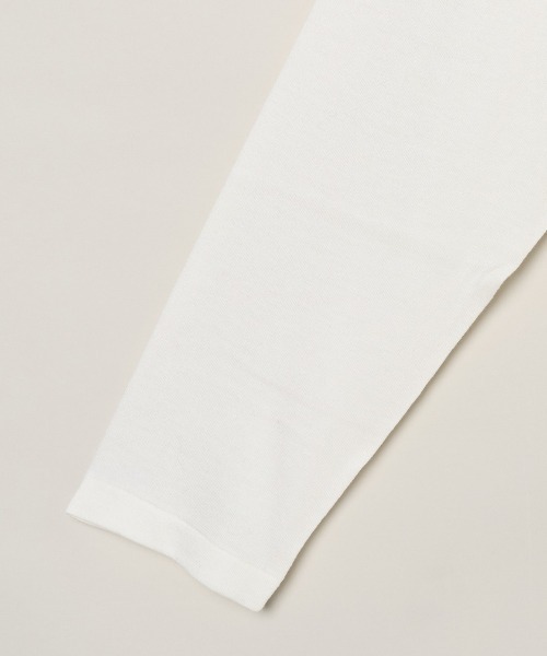 three dots（スリードッツ）の「コットンウール 長袖Tシャツ（Tシャツ/カットソー・メンズ・ブラック/オフホワイト/パープル/ブラウン系その他2・SMALL/MEDIUM/LARGE）」の7枚目の写真