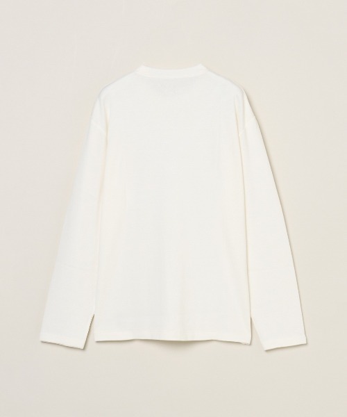 three dots（スリードッツ）の「コットンウール 長袖Tシャツ（Tシャツ/カットソー・メンズ・ブラック/オフホワイト/パープル/ブラウン系その他2・SMALL/MEDIUM/LARGE）」の8枚目の写真