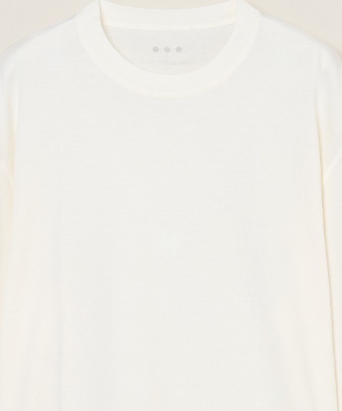 three dots（スリードッツ）の「コットンウール 長袖Tシャツ（Tシャツ/カットソー・メンズ・ブラック/オフホワイト/パープル/ブラウン系その他2・SMALL/MEDIUM/LARGE）」の9枚目の写真
