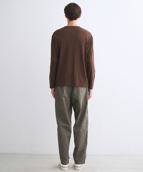 three dots（スリードッツ）の「コットンウール 長袖Tシャツ（Tシャツ/カットソー・メンズ・ブラック/オフホワイト/パープル/ブラウン系その他2・SMALL/MEDIUM/LARGE）」の11枚目の写真