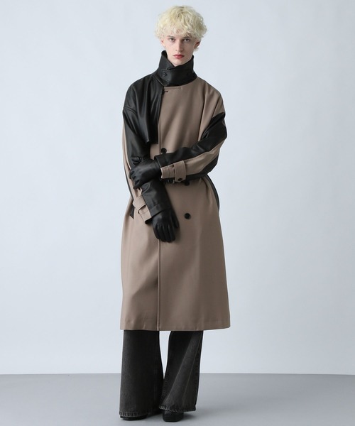 フェイクレザーキリカエトレンチコート(HARE) レザーキリカエトレンチコート(HARE)（トレンチコート）｜HARE