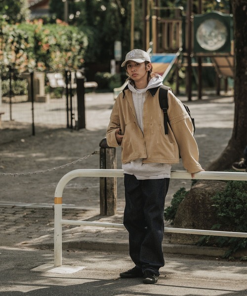 ALL RUNS(オールランズ)の「ヴィンテージライク ダック生地 ワークブルゾン(ブルゾン・メンズ・ブラック/カーキ・S/M/L)」の13枚目の写真