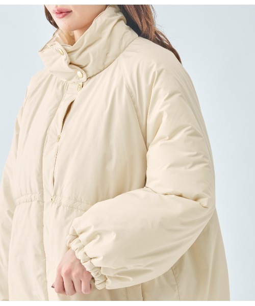 PEACH JOHN(ピーチジョン)の「中綿コクーンコート(ダウンジャケット/コート・レディース・モカ/アイボリー・ONE SIZE)」の13枚目の写真