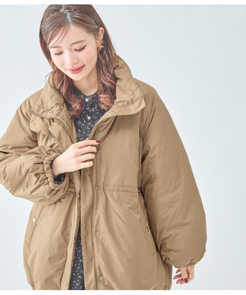 PEACH JOHN(ピーチジョン)の「中綿コクーンコート(ダウンジャケット/コート・レディース・モカ/アイボリー・ONE SIZE)」の20枚目の写真