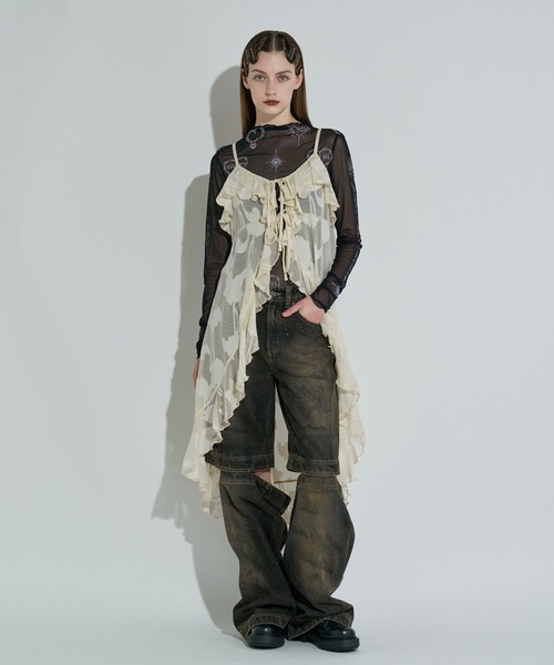 ANNA SUI NYC（アナ スイ エヌ ワイ シー）の「ファンクションデニムパンツ（デニムパンツ・レディース・ブラック/ブルー・S/M）」の8枚目の写真