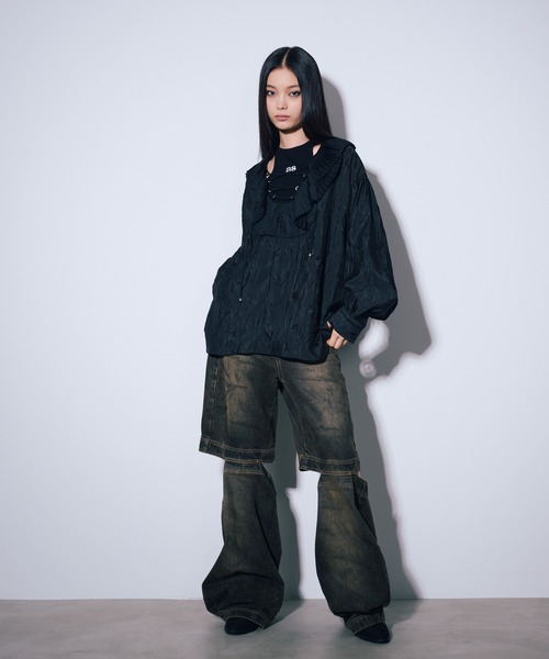 ANNA SUI NYC（アナ スイ エヌ ワイ シー）の「ファンクションデニムパンツ（デニムパンツ・レディース・ブラック/ブルー・S/M）」の6枚目の写真