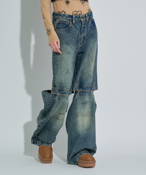 ANNA SUI NYC（アナ スイ エヌ ワイ シー）の「ファンクションデニムパンツ（デニムパンツ・レディース・ブラック/ブルー・S/M）」の14枚目の写真