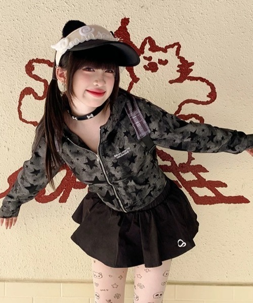 セール】星柄クロップドZIPジャケット（ブルゾン）｜Sibra（シブラ）の