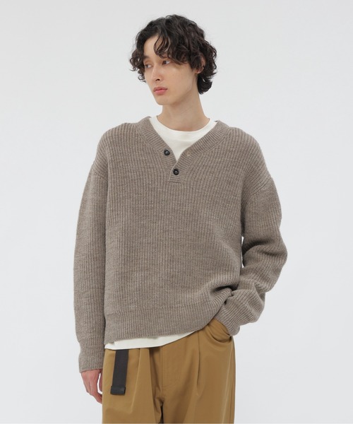 MHL. エムエイチエル BRITISH WOOL ニット セーター M 茶色 中古・古着通販】MHL (エムエイチエル) WASHABLE DRY WOOL KNIT