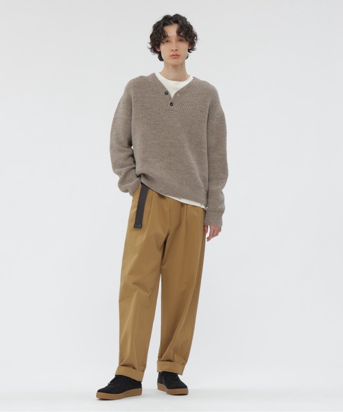 MHL.（エムエイチエル）の「BRITISH MERINO（ニット/セーター・メンズ・グレー/ネイビー・LARGE/MEDIUM）」の10枚目の写真