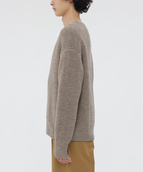 MHL.（エムエイチエル）の「BRITISH MERINO（ニット/セーター・メンズ・グレー/ネイビー・LARGE/MEDIUM）」の3枚目の写真