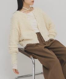 KBF | チュールフリンジカーディガン(ニット/セーター)